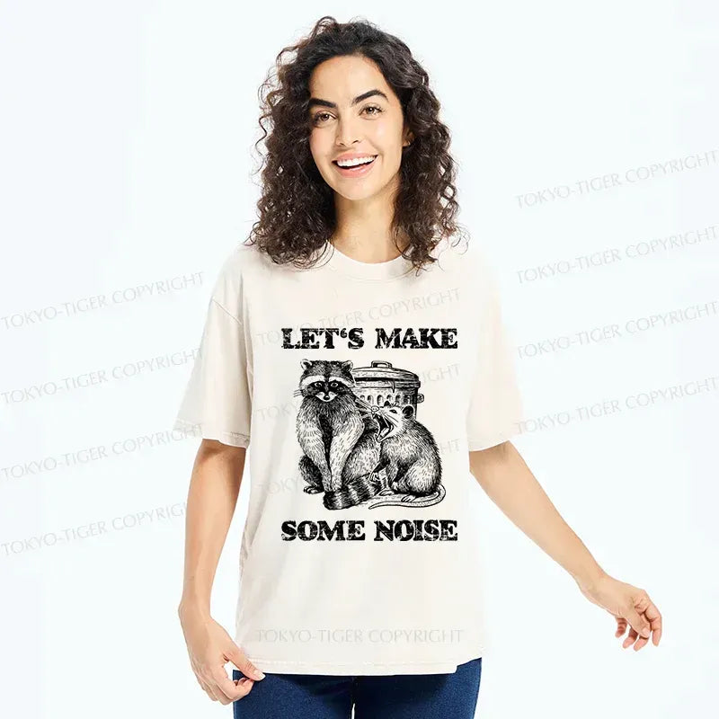 Japanese Washed Raccoon T-Shirt for Daily Wear