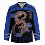 Kyoto-Lion Oriental Cloud Dragon Long-Sleeve Hockey Jersey