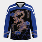 Kyoto-Lion Oriental Cloud Dragon Long-Sleeve Hockey Jersey