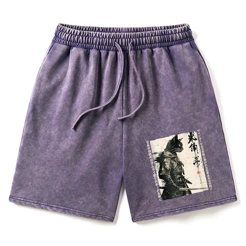 Washed Retro Shorts for Daily Wear