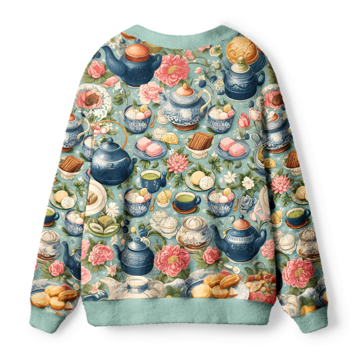 Kyoto-Lion Afternoon Tea Time Ugly Cardigan Sweater