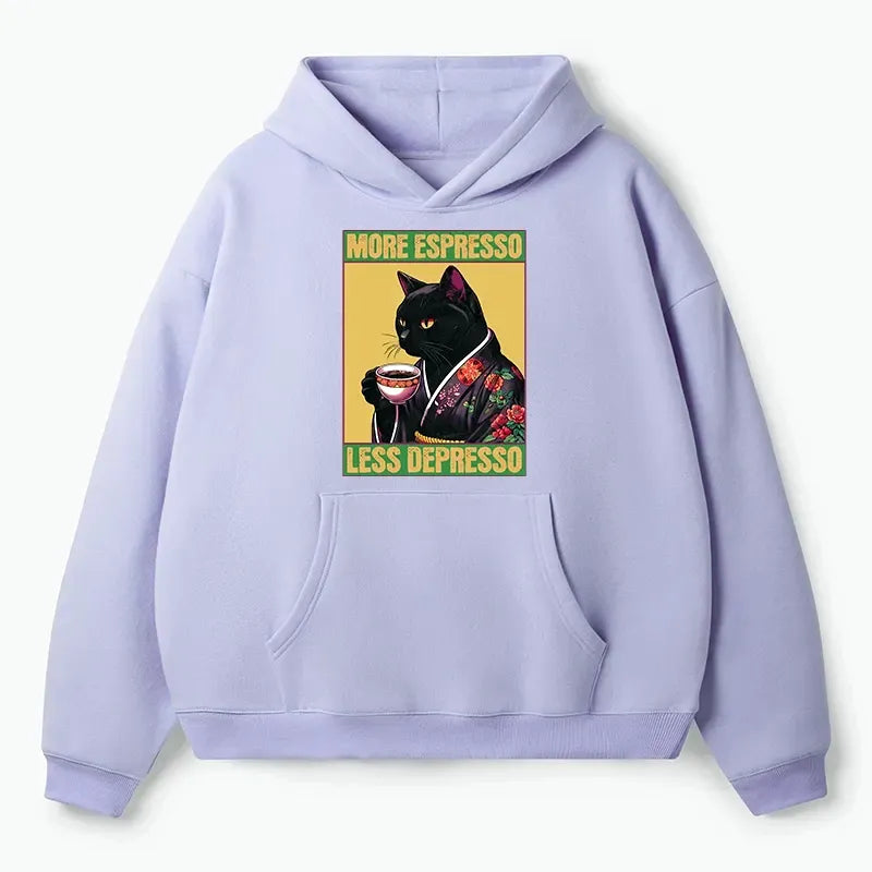 Kyoto-Lion Up Caffeine Down Depression Adult Fleece Hoodie