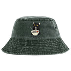 Vintage cat ramen noodle bucket hat