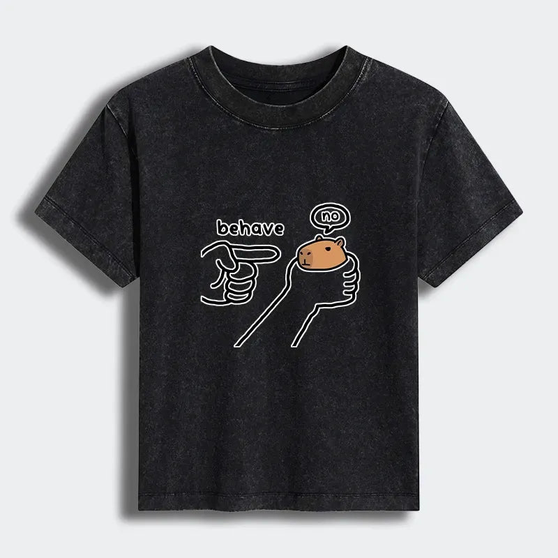 Trendy Japanese Capybara T-shirt for Women