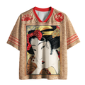 Geisha Ukiyoe Mesh Jersey for Summer