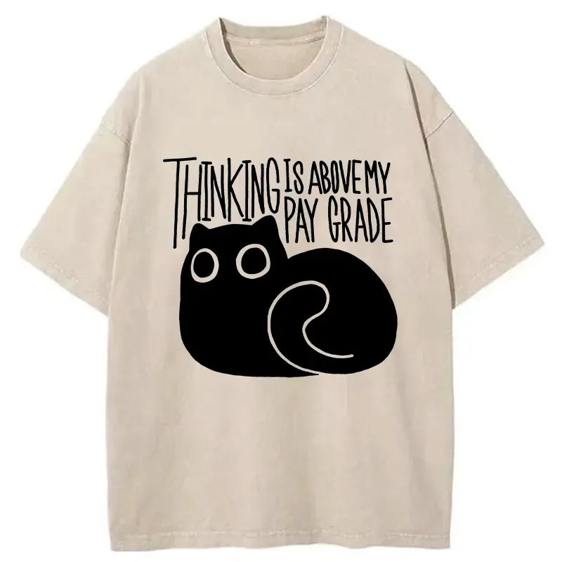 Japanese vintage cat washed t-shirt