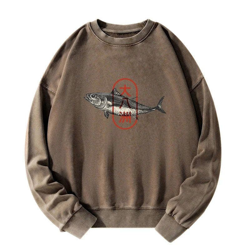Japanese Sushi Fish Sweatshirt Trendy