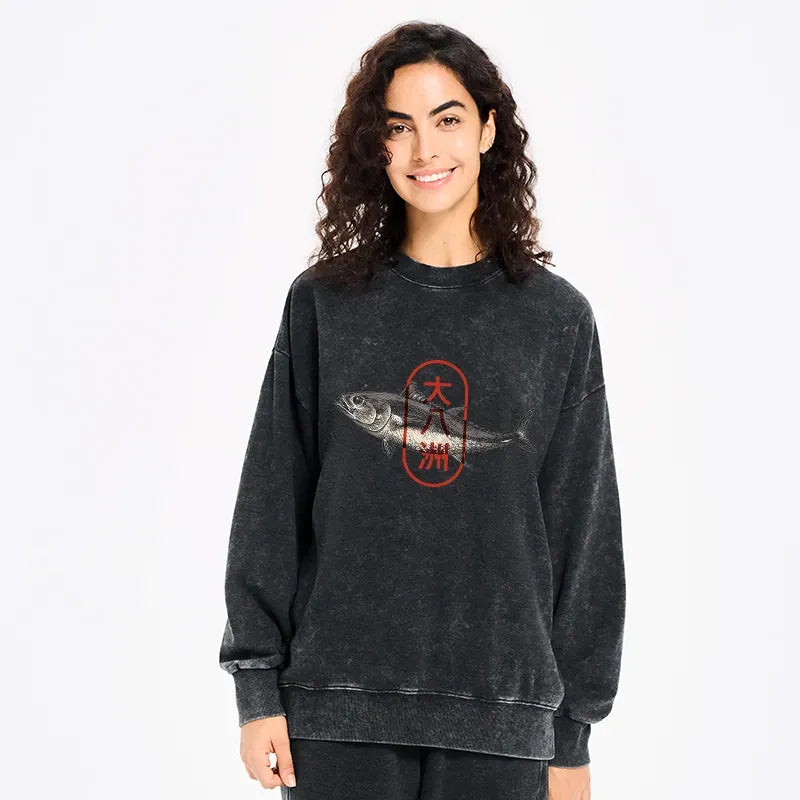 Japanese Sushi Fish Sweatshirt Trendy
