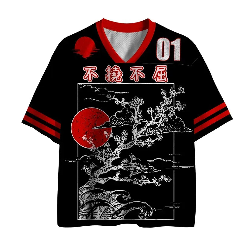 Japanese sakura mesh jersey for fitness