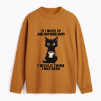 Kyoto-Lion Funny Cute Black Cat And Coffee Meme Classic Long Sleeve T-Shirt