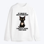 Kyoto-Lion Funny Cute Black Cat And Coffee Meme Classic Long Sleeve T-Shirt