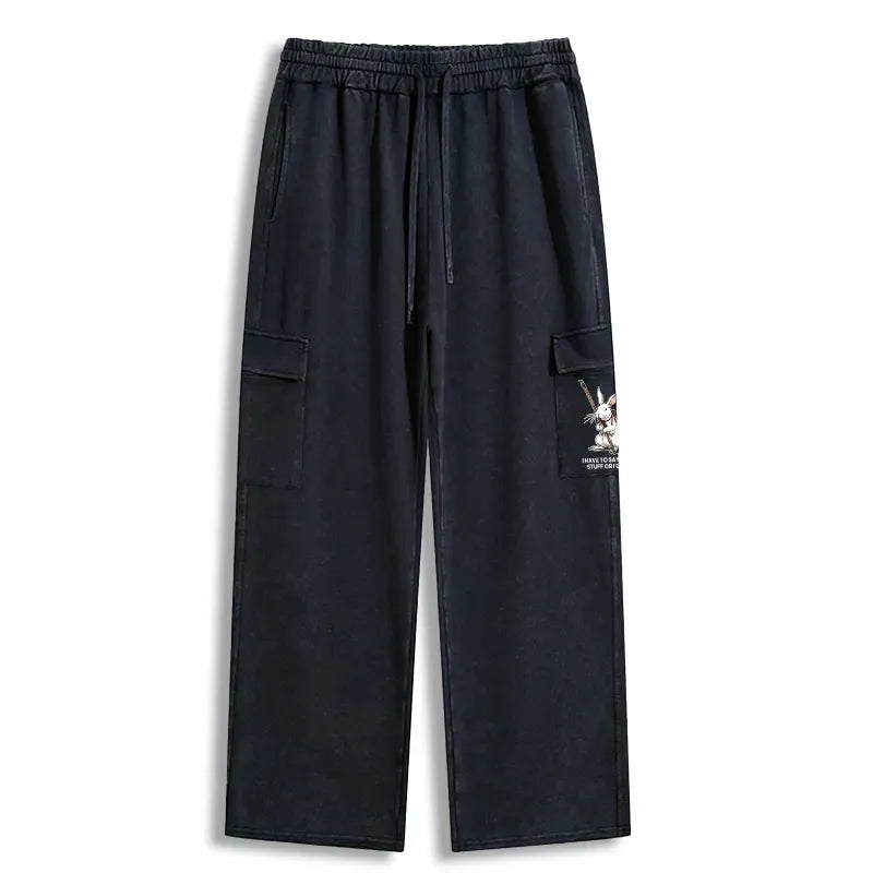 Washed Utility Sweatpants for Spring