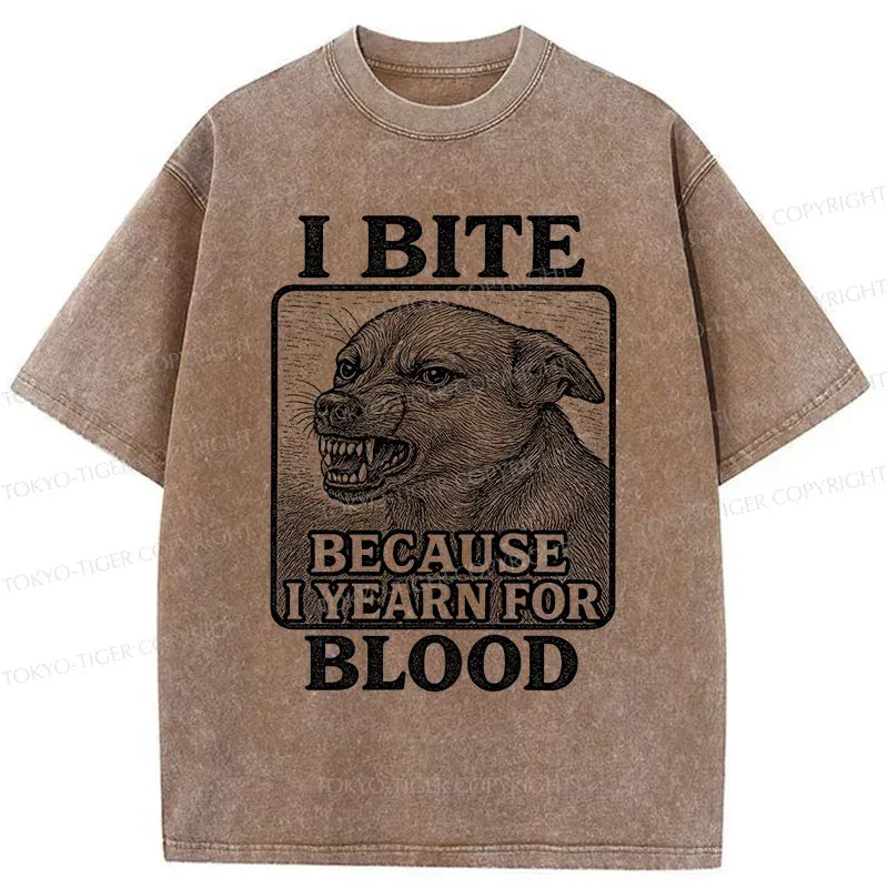 Kyoto-Lion Angry Dog Washed T-Shirt