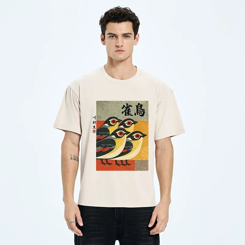 Retro Japanese Print T-Shirt Free Shipping