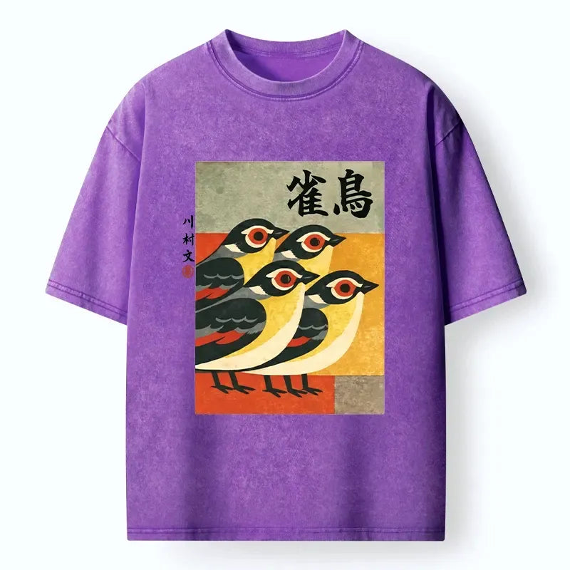 Retro Japanese Print T-Shirt Free Shipping