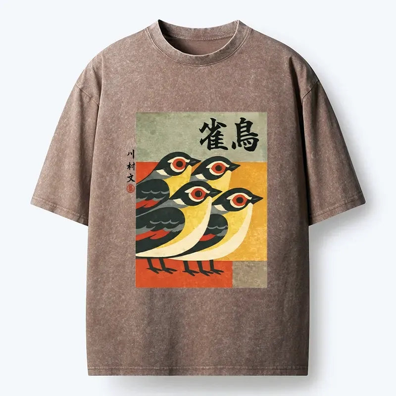 Retro Japanese Print T-Shirt Free Shipping