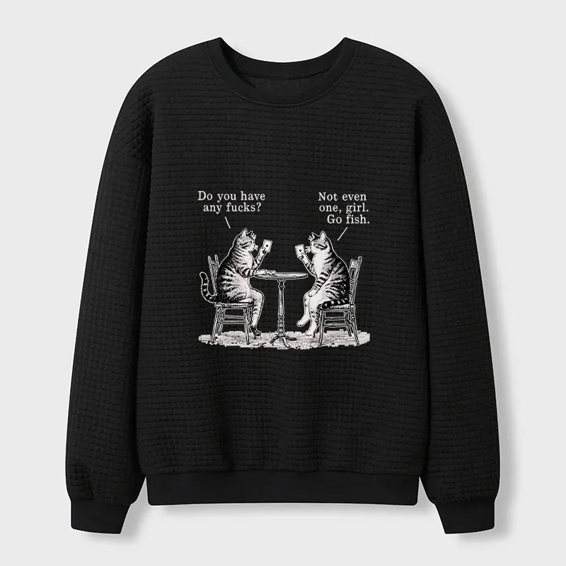 Kyoto Lion Cat Waffle Sweatshirt