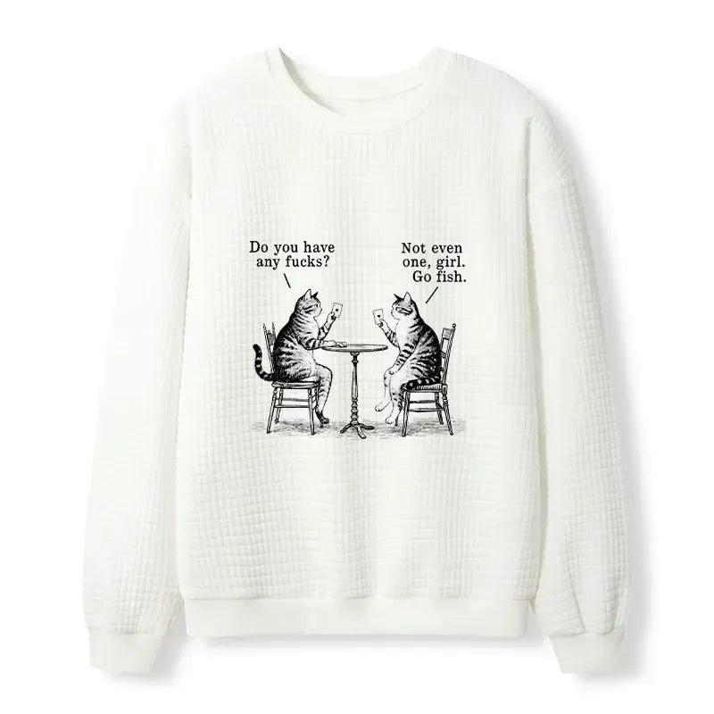 Kyoto Lion Cat Waffle Sweatshirt