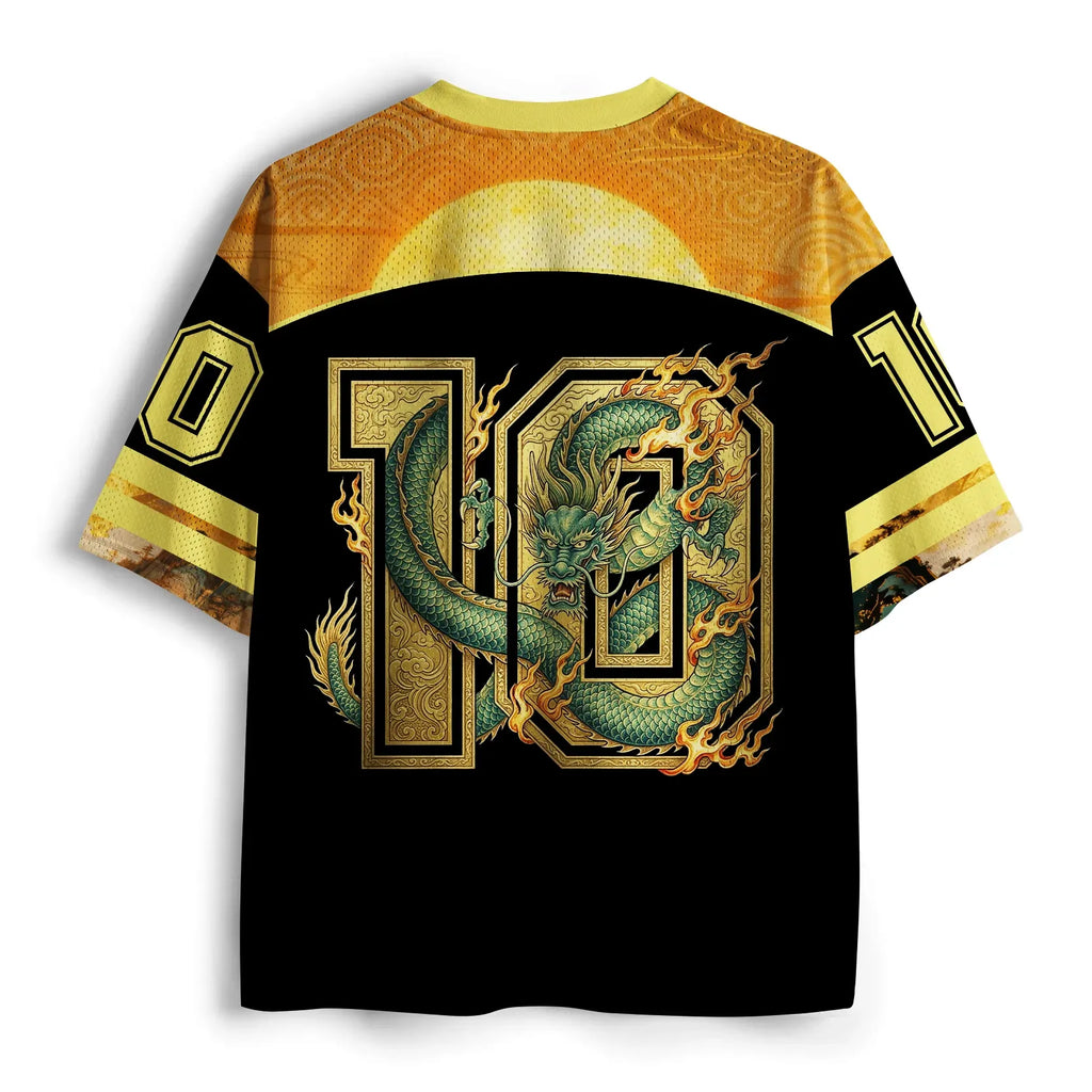Japanese Style Dragon Mesh Jersey Streetwear