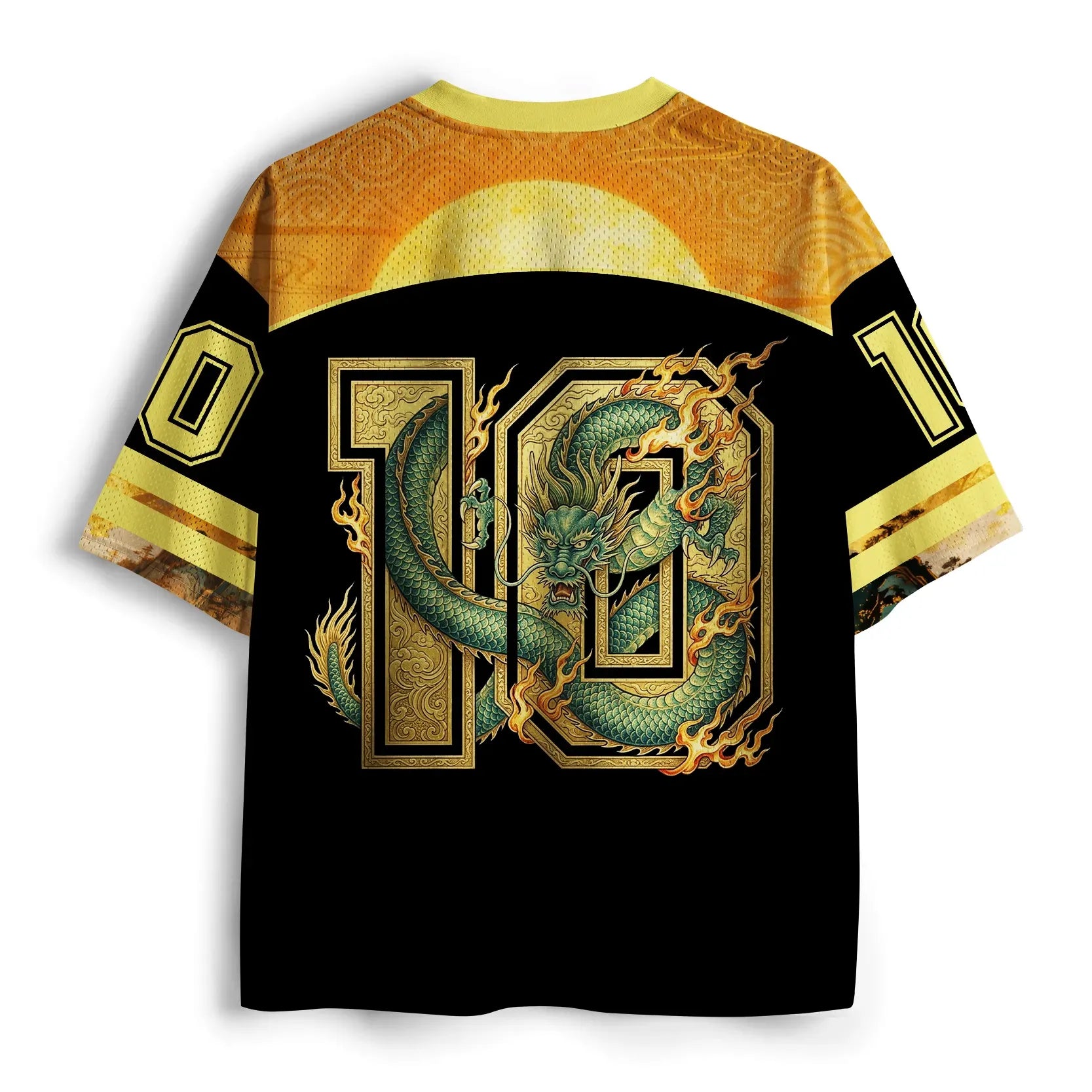 Japanese Style Dragon Mesh Jersey Streetwear