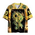 Japanese Style Dragon Mesh Jersey Streetwear