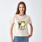 Women's Sarcastic Frog T-shirt for Daily Wear