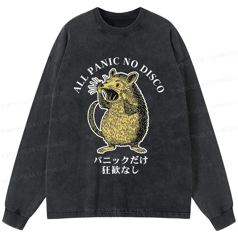 Kyoto-Lion washed long sleeve t-shirt