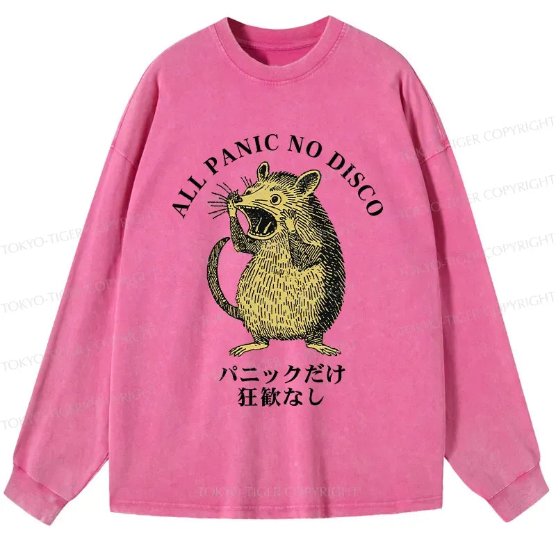 Kyoto-Lion washed long sleeve t-shirt