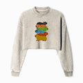 Kyoto-Lion Colorful Capybaras Washed Crop Sweatshirt