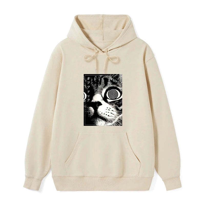 japanese cat hoodie for weekend