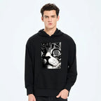 japanese scary cat hoodie for streetwear