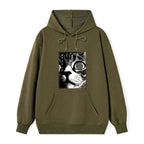 japanese scary cat hoodie for streetwear