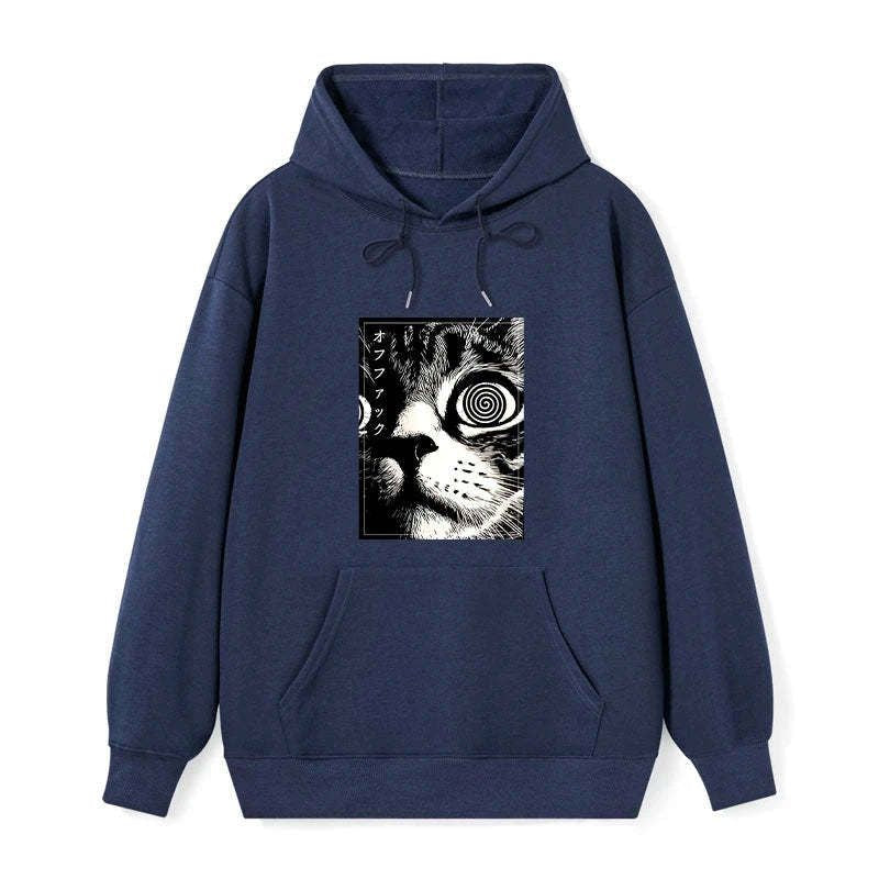 japanese cat hoodie for weekend