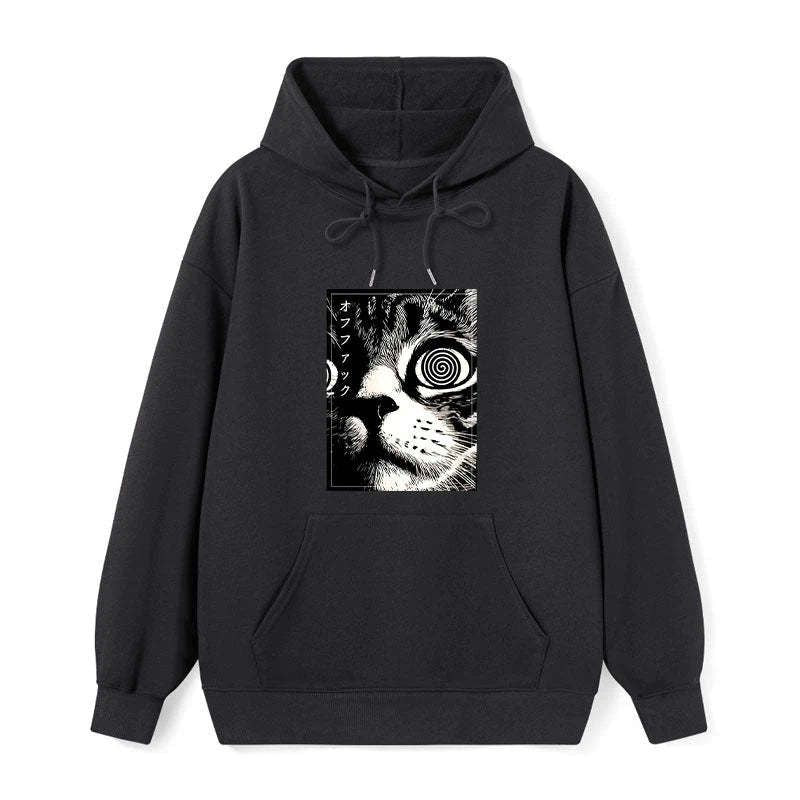 classic japanese cat hoodie for daily wear