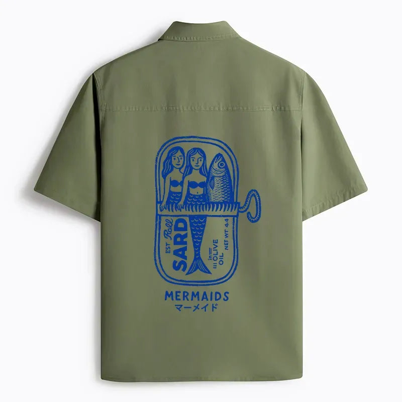 Kyoto-Lion Mermaid Can Work Shirt