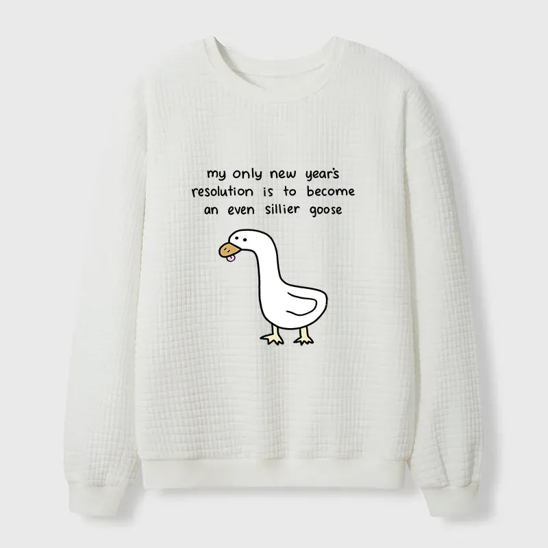 Funny New Year Waffle Sweatshirt