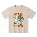 Kyoto-Lion Frog Ready To Commit Crime Kids Washed T-Shirt