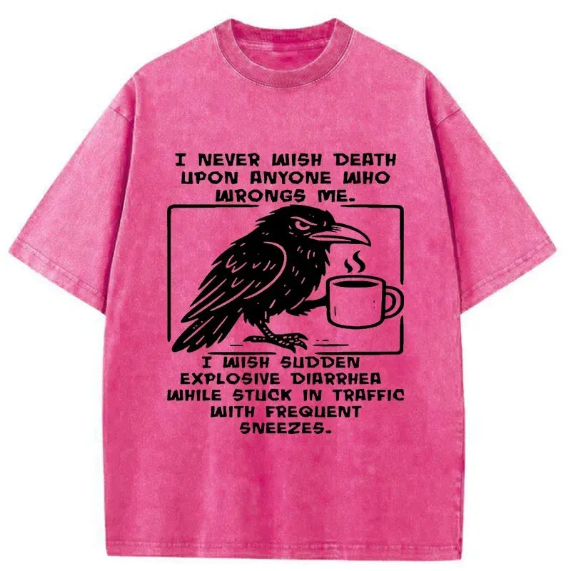 Kyoto-Lion Curse Of The Raven Washed T-Shirt
