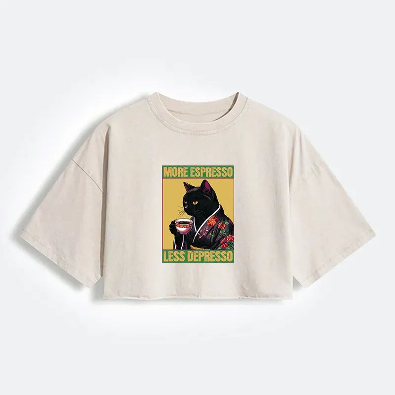 Japanese Kyoto lion washed crop tee