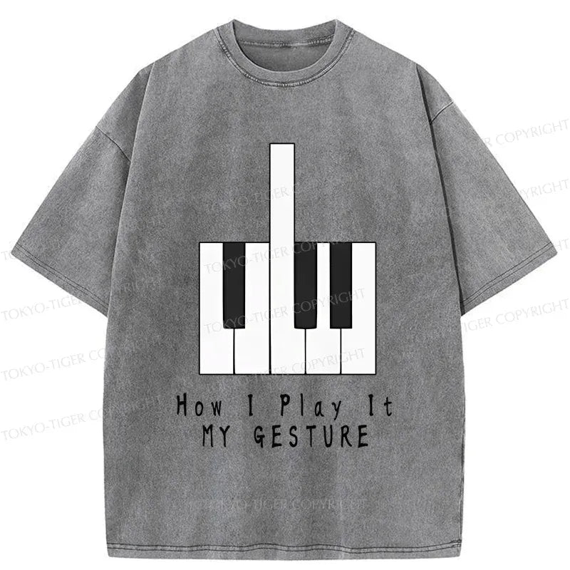 Kyoto-Lion washed t-shirt for daily wear