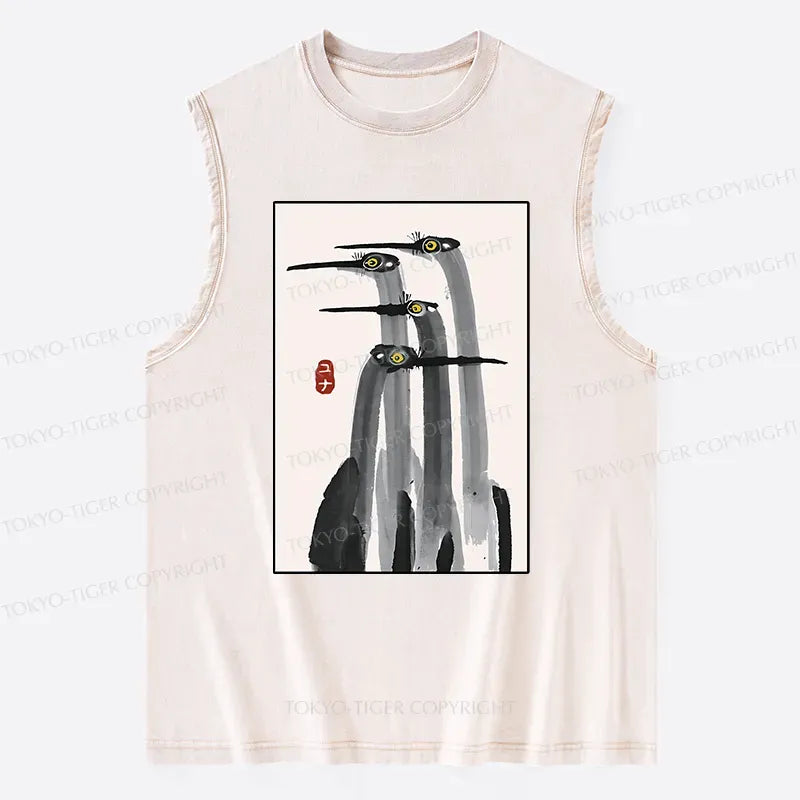 Vintage Japanese Art Tank Top on Sale
