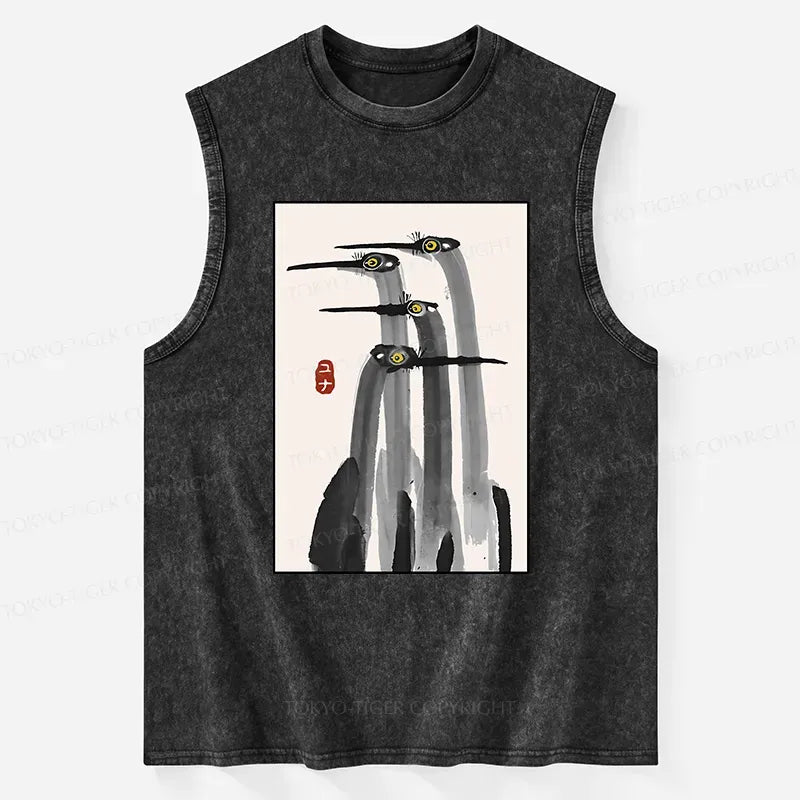 Vintage Japanese Art Tank Top on Sale