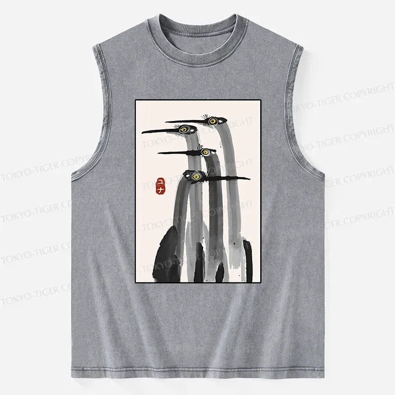 Vintage Japanese Art Tank Top on Sale