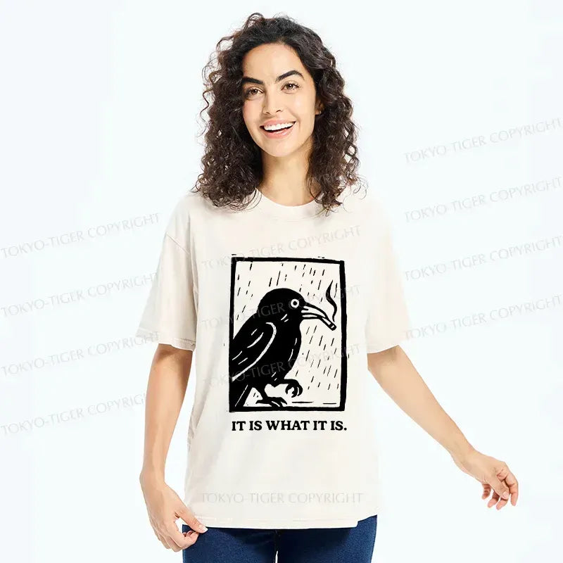 Japanese Vintage Washed T-Shirt for Streetwear