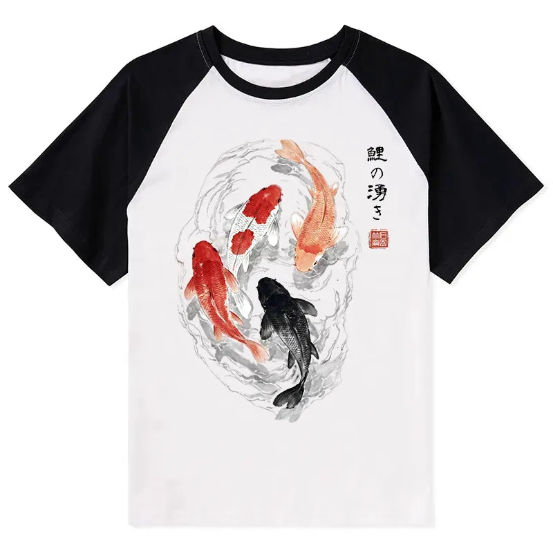 Japanese Koi Fish Raglan T-Shirt