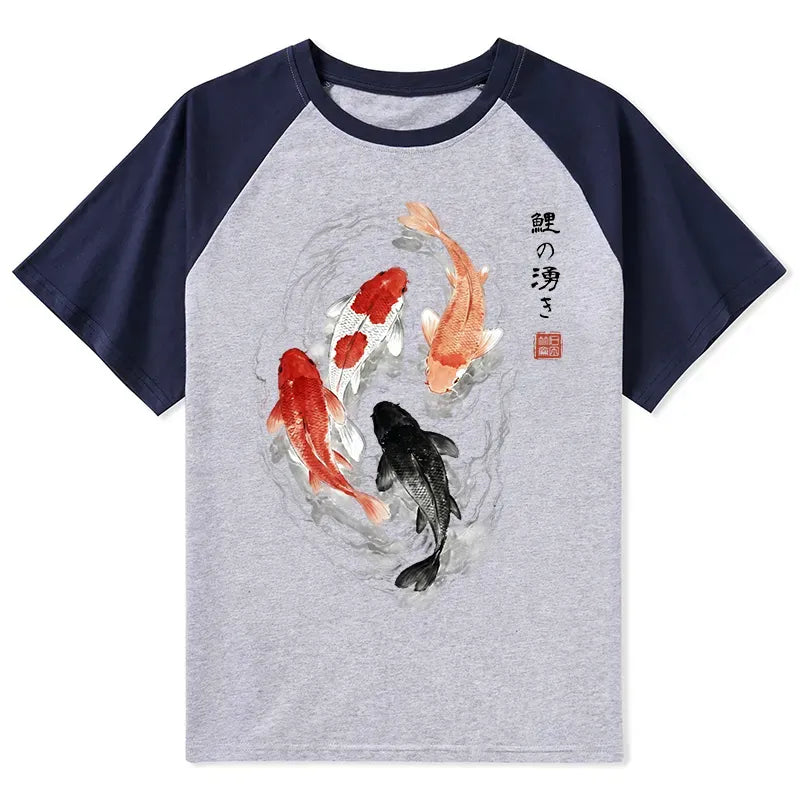 Japanese Koi Fish Raglan T-Shirt