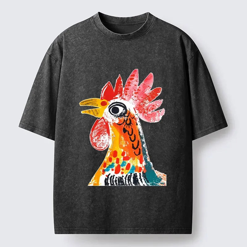 Kyoto Lion Japanese Art Washed T-Shirt