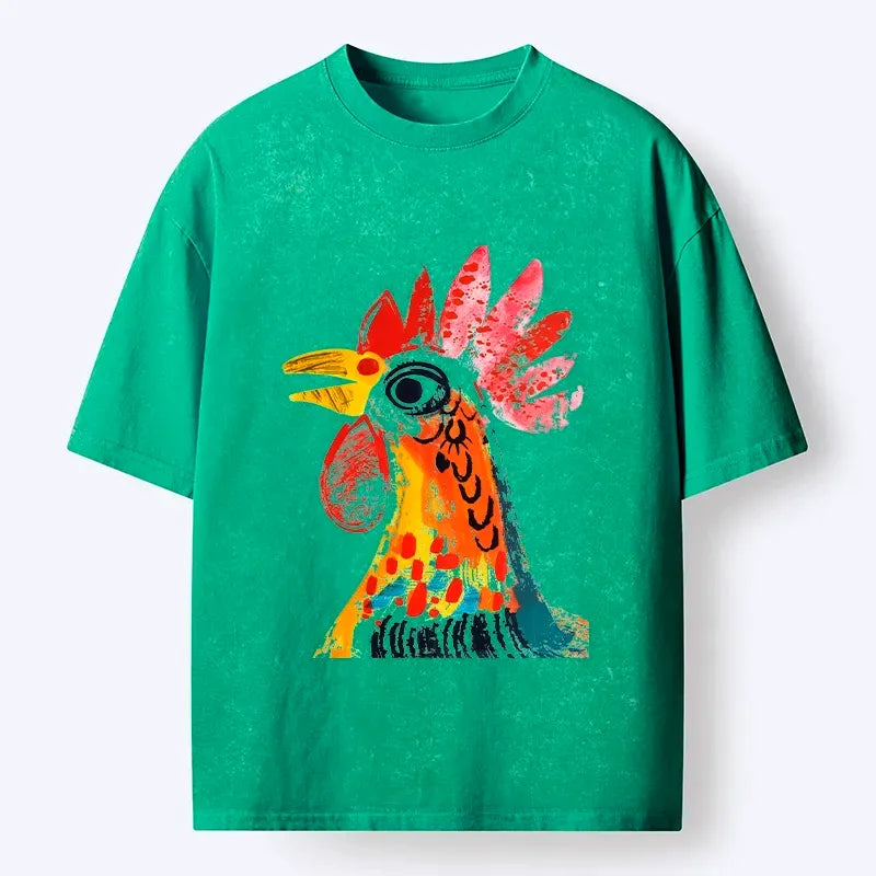 Kyoto Lion Japanese Art Washed T-Shirt