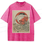 Crane and Waves Washed T-Shirt
