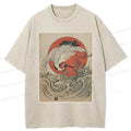 Japanese Vintage Crane Waves T-Shirt